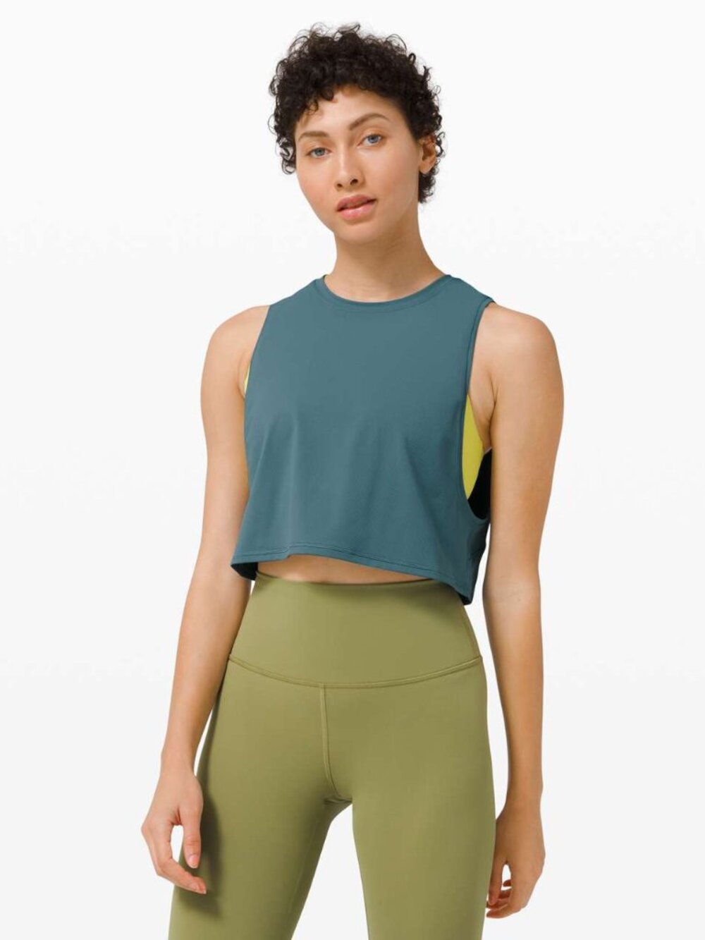 Lululemon Muscle Love Crop Tank Tough Desert Teal W1CO9S